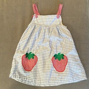 Girls 3T gingham strawberry summer dress